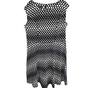 ALX Women's Dress 16 Size Black White Dot  Misses XL Extra Large